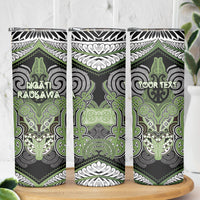 Aotearoa Iwi Ngati Raukawa Personalised Skinny Tumbler Maori Kowhaiwhai Pattern