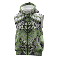 Aotearoa Iwi Ngati Raukawa Personalised Sleeveless Zip Hoodie Maori Kowhaiwhai Pattern