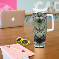 Aotearoa Iwi Ngati Raukawa Personalised Tumbler With Handle Maori Kowhaiwhai Pattern