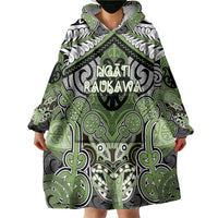 Aotearoa Iwi Ngati Raukawa Personalised Wearable Blanket Hoodie Maori Kowhaiwhai Pattern
