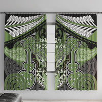 Aotearoa Iwi Ngati Raukawa Window Curtain Maori Kowhaiwhai Pattern