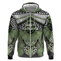 Aotearoa Iwi Ngati Raukawa Personalised Zip Hoodie Maori Kowhaiwhai Pattern
