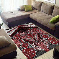 Aotearoa Iwi Ngati Toa Area Rug Maori Kowhaiwhai Pattern