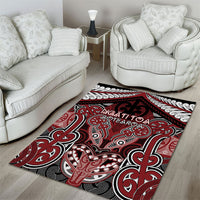 Aotearoa Iwi Ngati Toa Area Rug Maori Kowhaiwhai Pattern