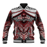 Aotearoa Iwi Ngati Toa Personalised Baseball Jacket Maori Kowhaiwhai Pattern