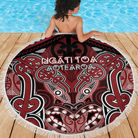 Aotearoa Iwi Ngati Toa Beach Blanket Maori Kowhaiwhai Pattern
