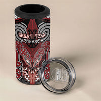Aotearoa Iwi Ngati Toa Personalised 4 in 1 Can Cooler Tumbler Maori Kowhaiwhai Pattern
