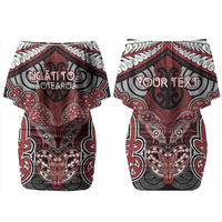 Aotearoa Iwi Ngati Toa Personalised Couples Matching Off Shoulder Short Dress and Hawaiian Shirt Maori Kowhaiwhai Pattern