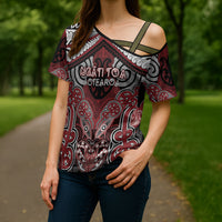 Aotearoa Iwi Ngati Toa Personalised Cross Shoulder Shirt Maori Kowhaiwhai Pattern