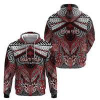 Aotearoa Iwi Ngati Toa Personalised Hoodie Maori Kowhaiwhai Pattern