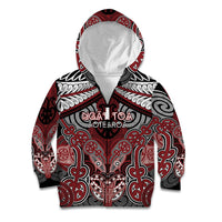 Aotearoa Iwi Ngati Toa Personalised Kid Hoodie Maori Kowhaiwhai Pattern
