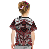 Aotearoa Iwi Ngati Toa Personalised Kid T Shirt Maori Kowhaiwhai Pattern