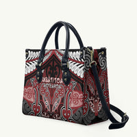 Aotearoa Iwi Ngati Toa Leather Bag Maori Kowhaiwhai Pattern