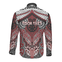 Aotearoa Iwi Ngati Toa Personalised Long Sleeve Button Shirt Maori Kowhaiwhai Pattern