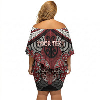 Aotearoa Iwi Ngati Toa Personalised Off Shoulder Short Dress Maori Kowhaiwhai Pattern