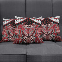Aotearoa Iwi Ngati Toa Pillow Cover Maori Kowhaiwhai Pattern