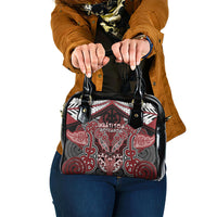 Aotearoa Iwi Ngati Toa Shoulder Handbag Maori Kowhaiwhai Pattern