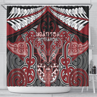 Aotearoa Iwi Ngati Toa Shower Curtain Maori Kowhaiwhai Pattern