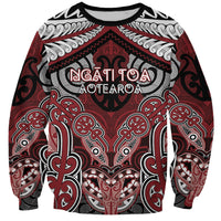 Aotearoa Iwi Ngati Toa Personalised Sweatshirt Maori Kowhaiwhai Pattern