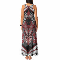 Aotearoa Iwi Ngati Toa Personalised Tank Maxi Dress Maori Kowhaiwhai Pattern