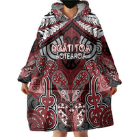 Aotearoa Iwi Ngati Toa Personalised Wearable Blanket Hoodie Maori Kowhaiwhai Pattern