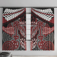 Aotearoa Iwi Ngati Toa Window Curtain Maori Kowhaiwhai Pattern
