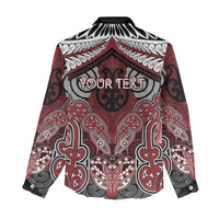 Aotearoa Iwi Ngati Toa Personalised Women Casual Shirt Maori Kowhaiwhai Pattern