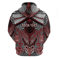 Aotearoa Iwi Ngati Toa Personalised Zip Hoodie Maori Kowhaiwhai Pattern
