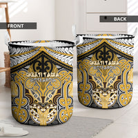Aotearoa Iwi Ngati Tama Laundry Basket Maori Kowhaiwhai Pattern