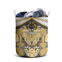 Aotearoa Iwi Ngati Tama Laundry Basket Maori Kowhaiwhai Pattern