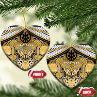 Aotearoa Iwi Ngati Tama Personalised Ceramic Ornament Maori Kowhaiwhai Pattern