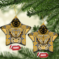Aotearoa Iwi Ngati Tama Personalised Ceramic Ornament Maori Kowhaiwhai Pattern