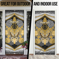 Aotearoa Iwi Ngati Tama Personalised Door Cover Maori Kowhaiwhai Pattern