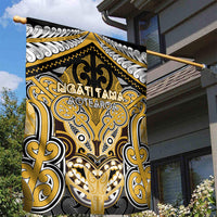 Aotearoa Iwi Ngati Tama Garden Flag Maori Kowhaiwhai Pattern