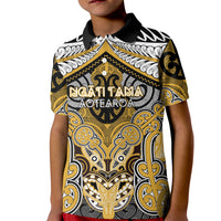 Aotearoa Iwi Ngati Tama Personalised Kid Polo Shirt Maori Kowhaiwhai Pattern