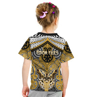 Aotearoa Iwi Ngati Tama Personalised Kid T Shirt Maori Kowhaiwhai Pattern