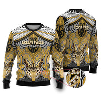Aotearoa Iwi Ngati Tama Personalised Ugly Christmas Sweater Maori Kowhaiwhai Pattern