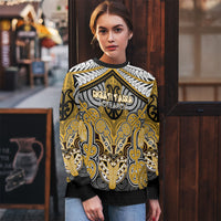 Aotearoa Iwi Ngati Tama Personalised Ugly Christmas Sweater Maori Kowhaiwhai Pattern