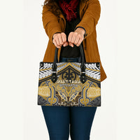 Aotearoa Iwi Ngati Tama Leather Bag Maori Kowhaiwhai Pattern