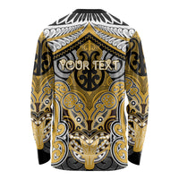 Aotearoa Iwi Ngati Tama Personalised Long Sleeve Shirt Maori Kowhaiwhai Pattern