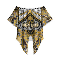 Aotearoa Iwi Ngati Tama Personalised Off Shoulder Wrap Waist Top Maori Kowhaiwhai Pattern