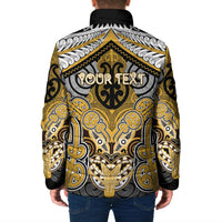 Aotearoa Iwi Ngati Tama Personalised Padded Jacket Maori Kowhaiwhai Pattern