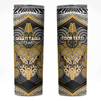 Aotearoa Iwi Ngati Tama Personalised Skinny Tumbler Maori Kowhaiwhai Pattern