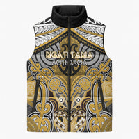 Aotearoa Iwi Ngati Tama Personalised Sleeveless Puffer Jacket Maori Kowhaiwhai Pattern