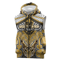 Aotearoa Iwi Ngati Tama Personalised Sleeveless Zip Hoodie Maori Kowhaiwhai Pattern