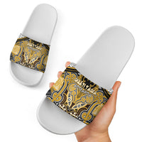 Aotearoa Iwi Ngati Tama Slide Sandals Maori Kowhaiwhai Pattern