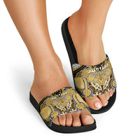 Aotearoa Iwi Ngati Tama Slide Sandals Maori Kowhaiwhai Pattern