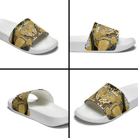 Aotearoa Iwi Ngati Tama Slide Sandals Maori Kowhaiwhai Pattern