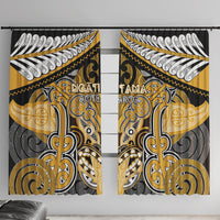 Aotearoa Iwi Ngati Tama Window Curtain Maori Kowhaiwhai Pattern