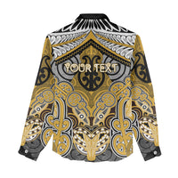 Aotearoa Iwi Ngati Tama Personalised Women Casual Shirt Maori Kowhaiwhai Pattern